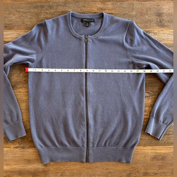 Banana Republic Full Zip Cardigan Sweater, Medium, Blue - Picture 5 of 8